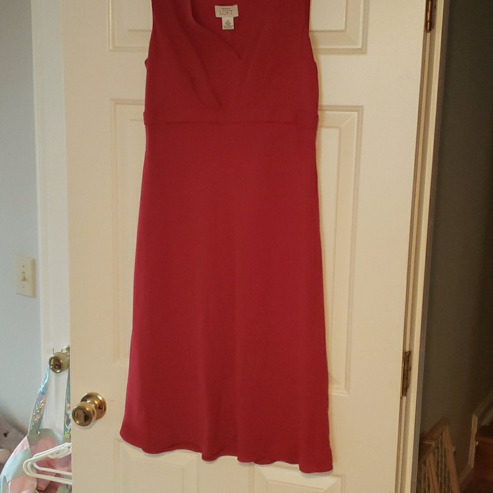 Dark red Loft dress NWT